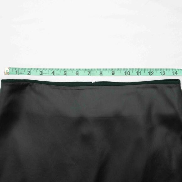 Nicole Farhi Dark Green Satin Pencil Skirt Size 12 - Picture 9 of 11